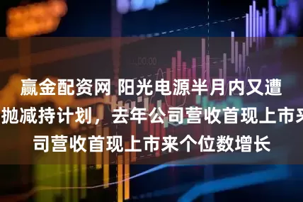 赢金配资网 阳光电源半月内又遭高管“组团”抛减持计划，去年公司营收首现上市来个位数增长