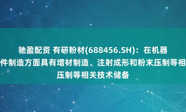 驰盈配资 有研粉材(688456.SH)：在机器人轻量化零件制造方面具有增材制造、注射成形和粉末压制等相关技术储备